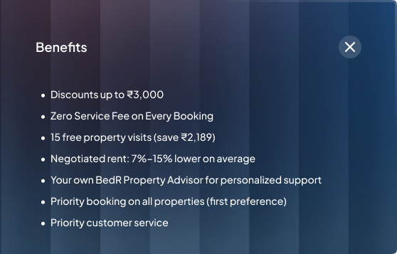 BedR Premium Benefits