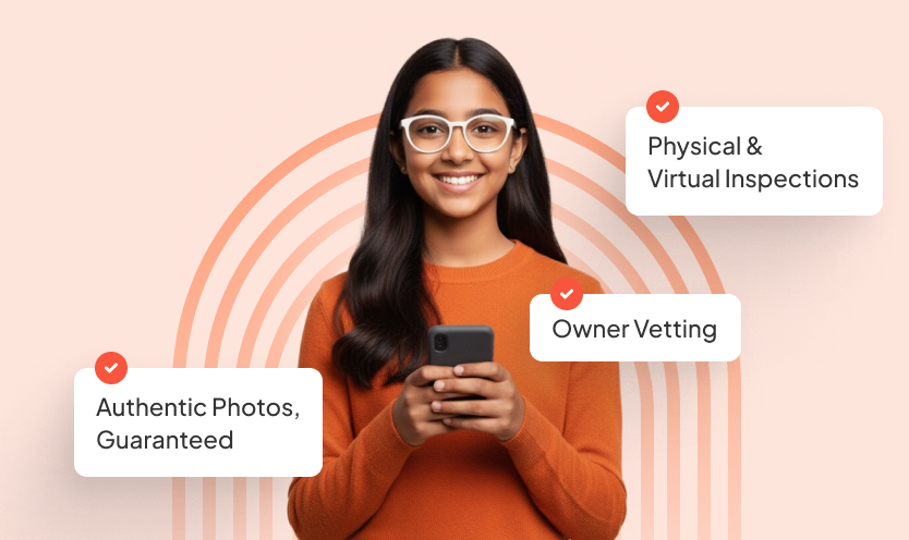 Smiling woman with verified listings features